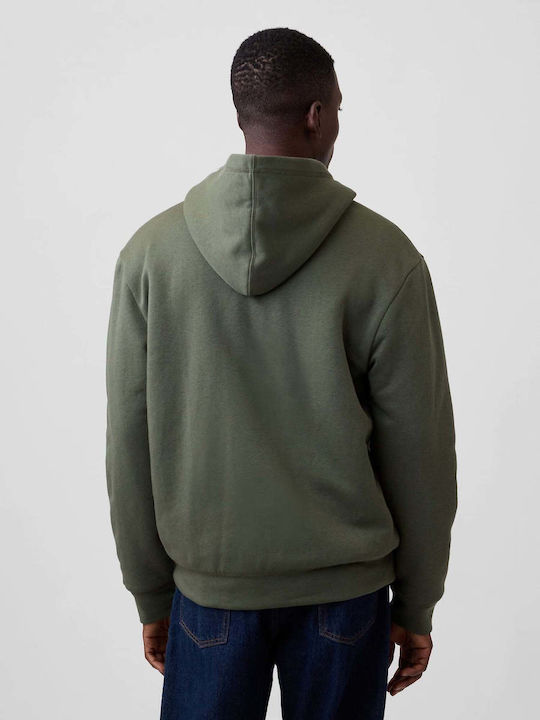 Herren Sweatshirt mit Kapuze Tweed Grünes