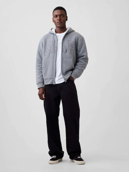 Hooded Cardigan Grey Heather