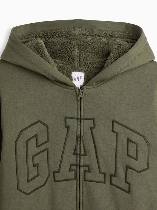 Herren Sweatshirt mit Kapuze Tweed Grünes