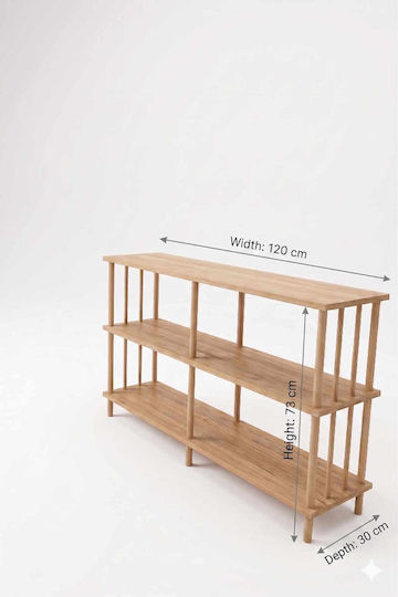Aithrio Konsolentisch aus Massivholz M120xB73xH30cm