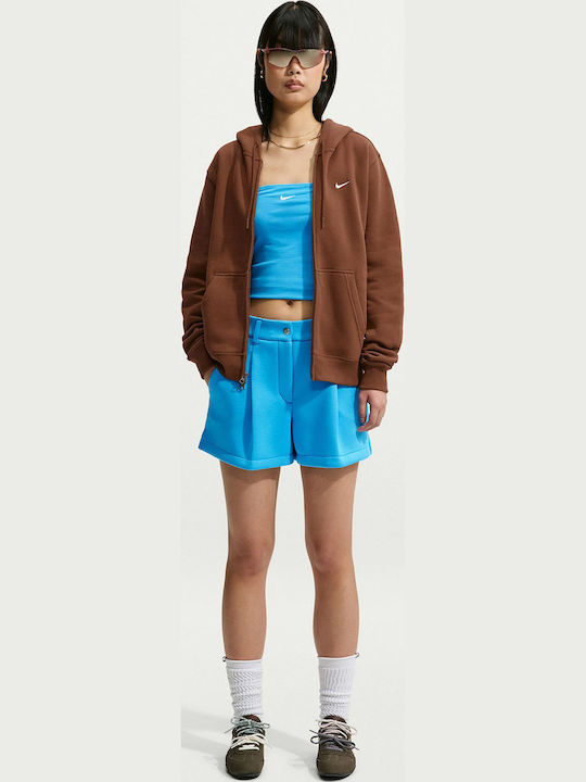 Studio Fleece Damen Sport Jacke Braun