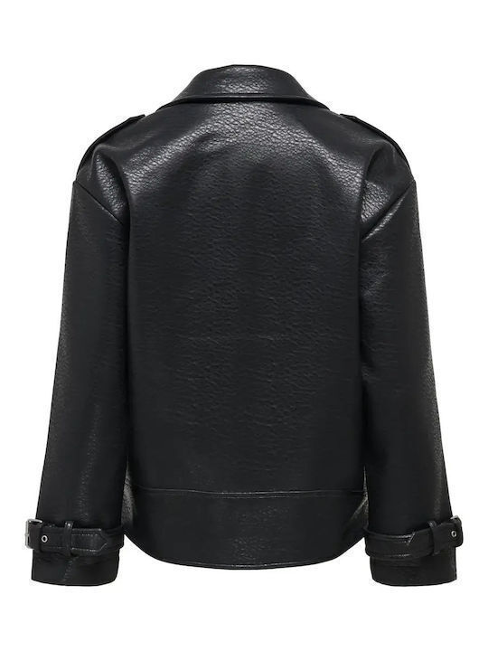 Damen Biker Jacke Schwarz