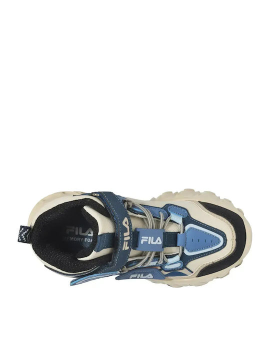 Kids Sneakers with Hoop & Loop Closure Beige