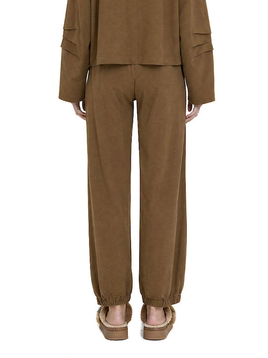 Moutaki Women's Fabric Trousers Brown