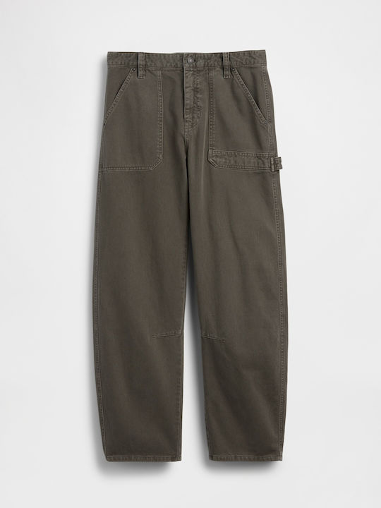 Pantalonă de damă din țesătură Black Moss Green