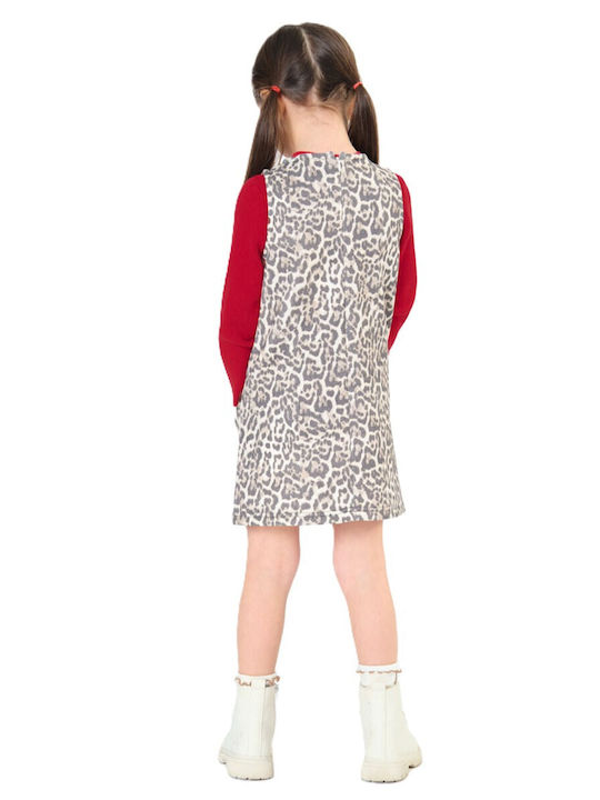 Rochie de fete fără mâneci Animal Print Leopard