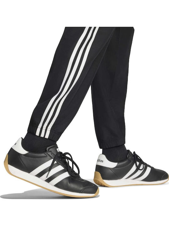 Herren-Sweatpants Glänzendes Set mit Gummizug Schwarz