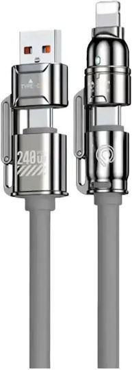 Hyperloq USB към кабел Сив 2m
