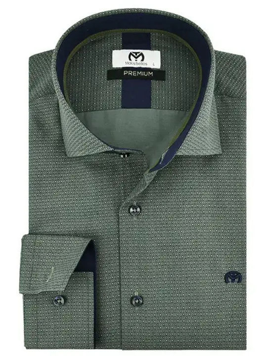 Long Sleeve Shirt in Narrow Fit Green
