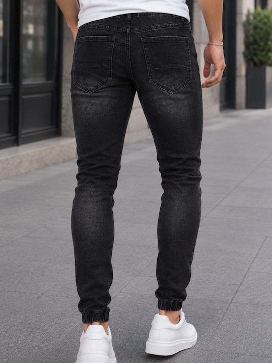 Мъжки панталон дънки Slim Fit Черен