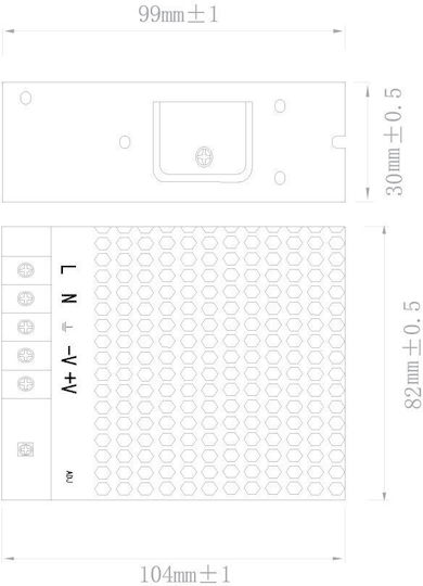 Baris Light LED Захранване Ip20 24v 50w 100-264vac 103x82x30mm W6011001-032
