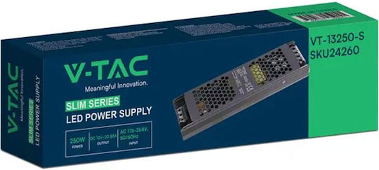 V-TAC Затъмняващо LED Захранване IP20 Мощност 250W с Изходно Напрежение 12V