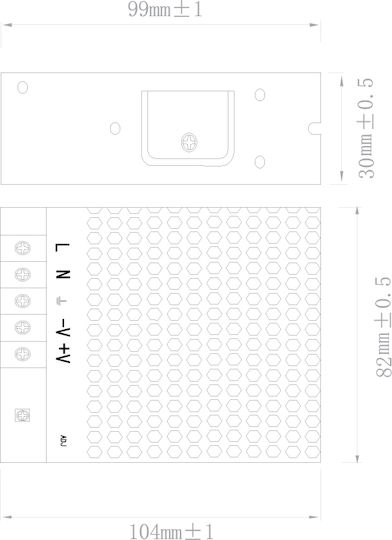 Baris Light LED Захранване 60W 12V 100-264VAC 99x82x30mm IP20 W6011001-127