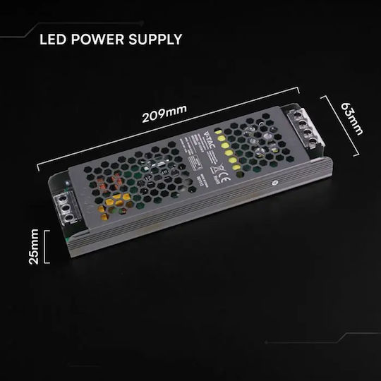 V-TAC Затъмняващо LED Захранване IP20 Мощност 150W с Изходно Напрежение 12V