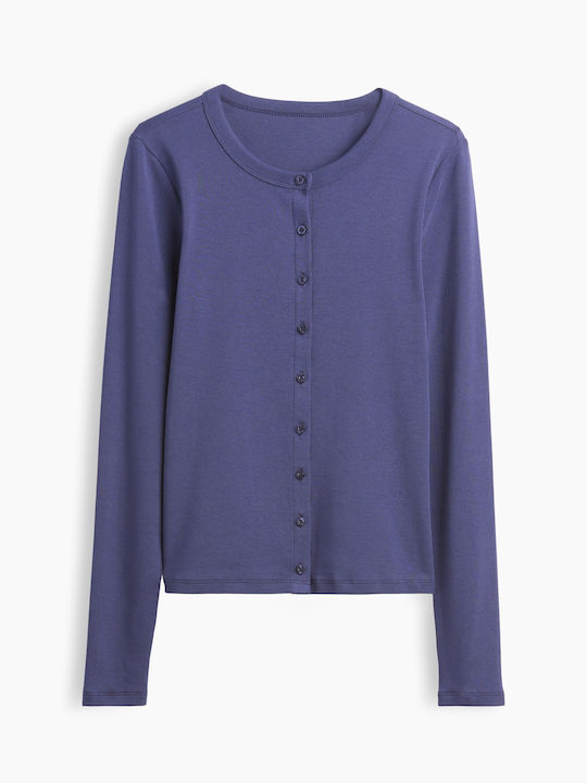 Kürze Damen Strickjacke Sargassus Blau