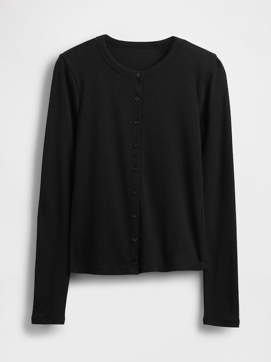 Kurze Damen Strickjacke Schwarz