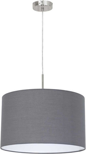 Eglo Pasteri Pendant Light Gray with Socket E27 38x110cm