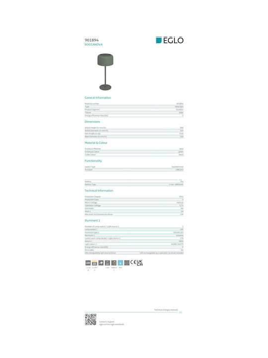 Eglo Außenstehlampe LED 2,8W
