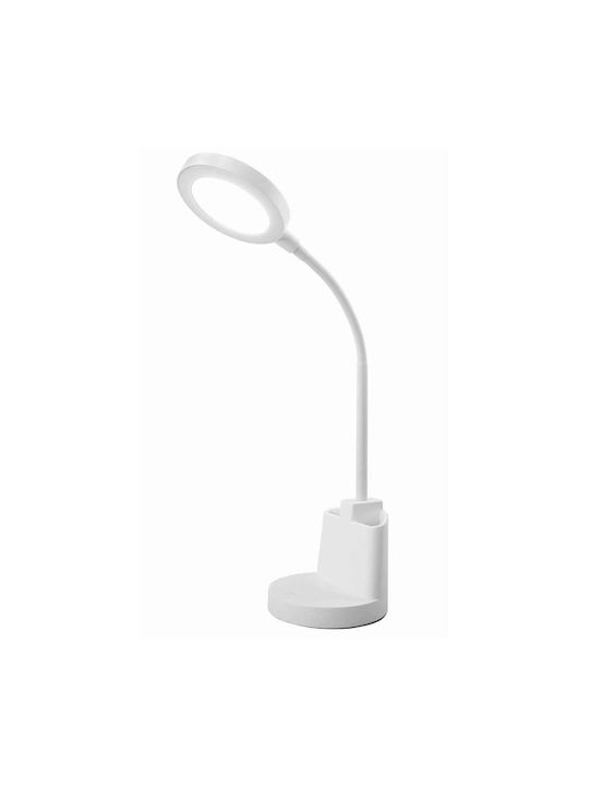 Fos me LED Office Lamp with Flexible Arm in White Color