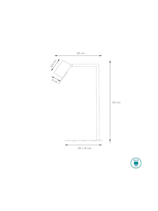 Lucide Lightning Настолна Лампа за Цокъл GU10 в Черен Цвят