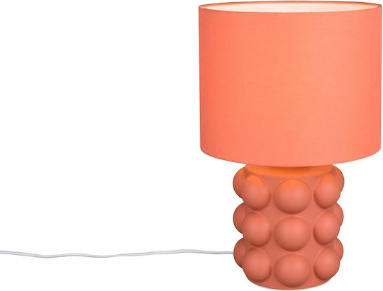 Trio Lighting Настолна лампа за Цокъл E27 с Оранжев Абажур и Основа