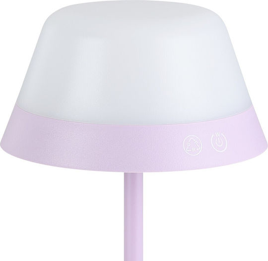 Eglo Tischlampe mit Lila Schirm und Basis