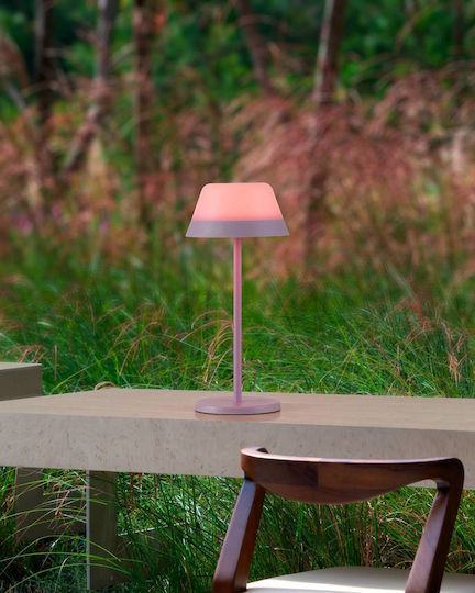 Eglo Tischlampe mit Lila Schirm und Basis