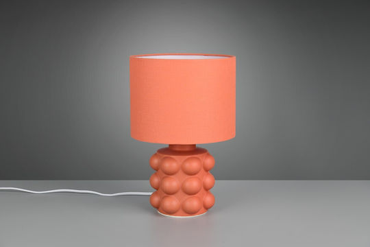 Trio Lighting Настолна лампа за Цокъл E14 с Оранжев Абажур и Основа