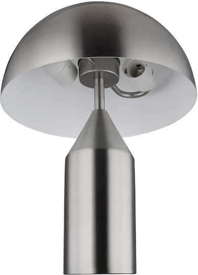 Globo Lighting Metal Table Lamp for E27 Socket with Silver Shade and Base