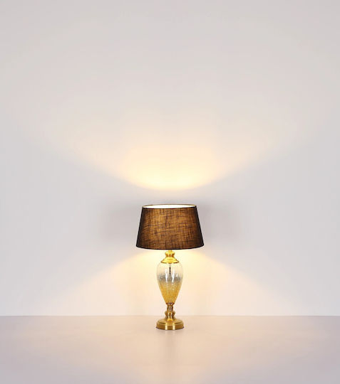 Globo Lighting Metal Table Lamp for Socket E27 with Transparent Shade and Base