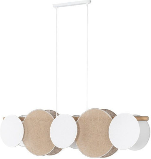 TK Lighting Pendant Light White Rail with Socket E27