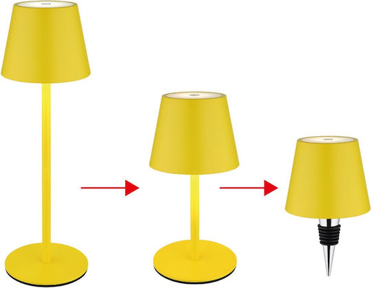 Globo Lighting Μεταλλικό Πορτατίφ LED με Κίτρινο Καπέλο και Βάση