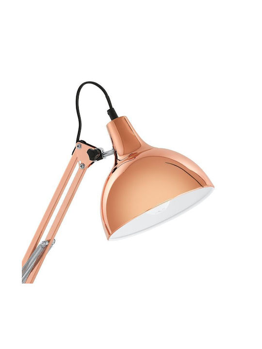 Eglo Borgillio Office Lamp with Foldable Arm for Socket E27 in Copper Color