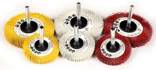 3M Scotch Brite Bristle Radial Grinding Disc Aluminum / Metal P80 50mm Set 1pcs
