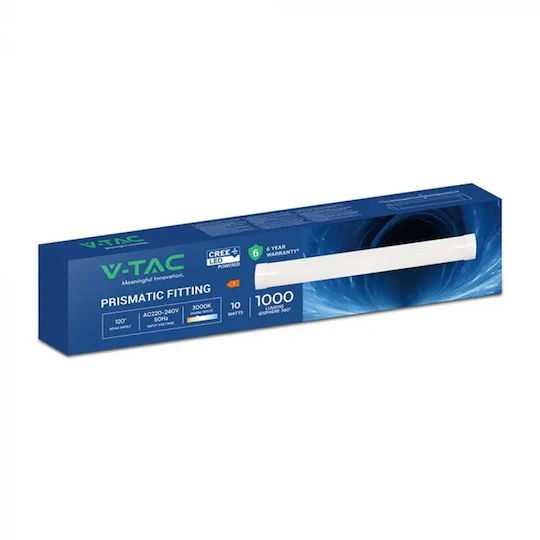 V-TAC LED Commercial Linear Ceiling Lighting 10W Warm White IP20 L30xW7.6xH2.4cm