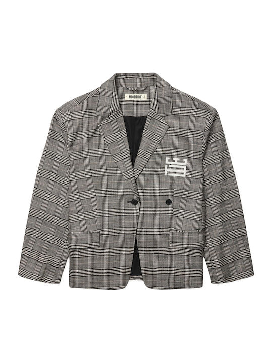 Woodbird Sacou Dama Lung Negru-Bej 2635-900-Black-Grey