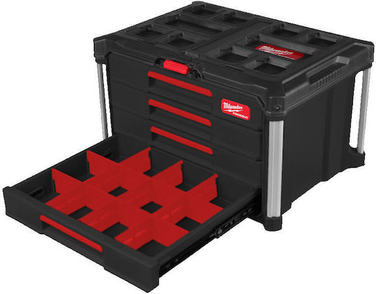 Milwaukee Συρταριέρα Εργαλείων Plastic 4 Slot W36.3xD36.3xH41.4cm Packout