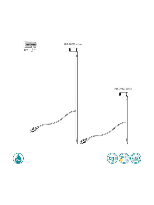 Faro Barcelona LED-Leuchte Gipskopf Seth Warmes Weiß 70226