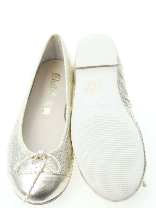 Kinder Pumps & Ballerinas mit Bügel- und Schleifenverschluss Gold