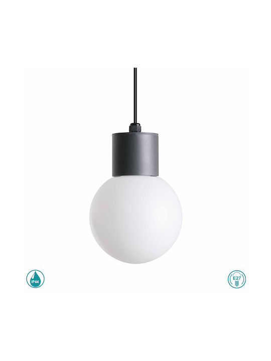 Faro Barcelona Moon Hängende Deckenleuchte für den Außenbereich E27 in Gray Farbe 74427C-01