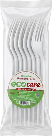 Ecocare Пластмасова Еднократна Вилица 10 Бр