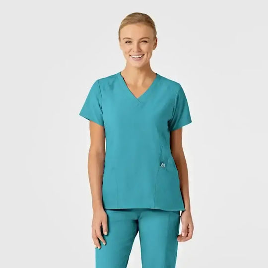 WonderWink W123 V-neck Женски Медицинска блуза Тюркоазен
