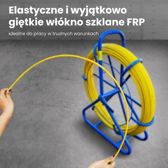 Extralink Πλαστική Ατσαλίνα Ηλεκτρολόγου Μήκους 25m με Διάμετρο 45mm