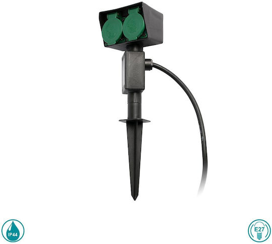 Faro Barcelona Garten-1 Power Socket Black 1pcs