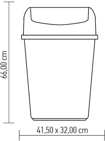 Cyclops Recycling Plastic Waste Bin 55lt Black