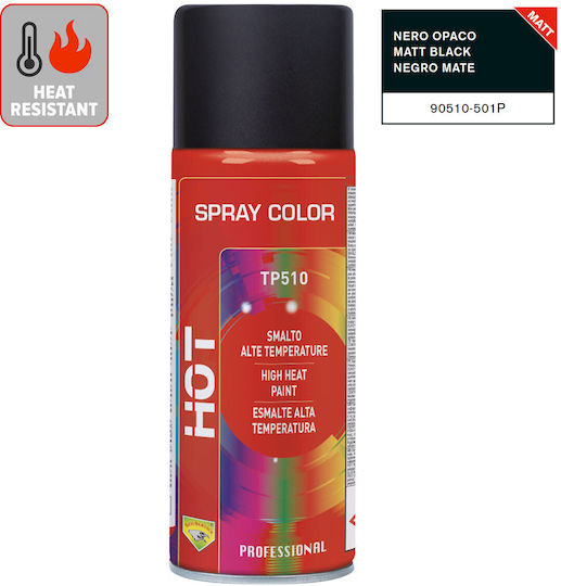 Eco Service Spray Farbe Hot 600°C Hochtemperatur mit Matt Effekt Black 400ml
