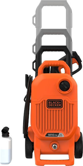 Black & Decker DECKER Hochdruckreiniger Strom 1700W mit Druck 125bar und Metallpumpe