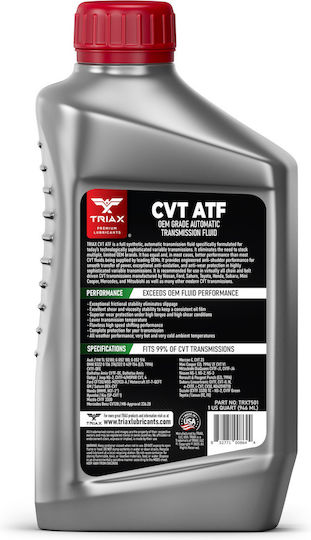 Triax Ulei De Transmisie Auto Pentru Cutie De Viteze Automată Cu Variație Continuă 0.946lt