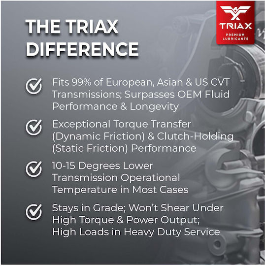 Triax Ulei De Transmisie Auto Pentru Cutie De Viteze Automată Cu Variație Continuă 0.946lt