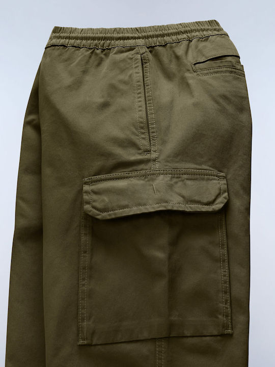 Men's Cargo Trousers Loose Fit Green